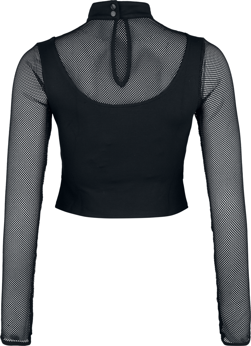 T-shirt manches longues Gothic de KIHILIST by KILLSTAR - Chaos Coalition Top - XS à 4XL - pour Femme - noir - KIHILIST by KILLSTAR - View 2