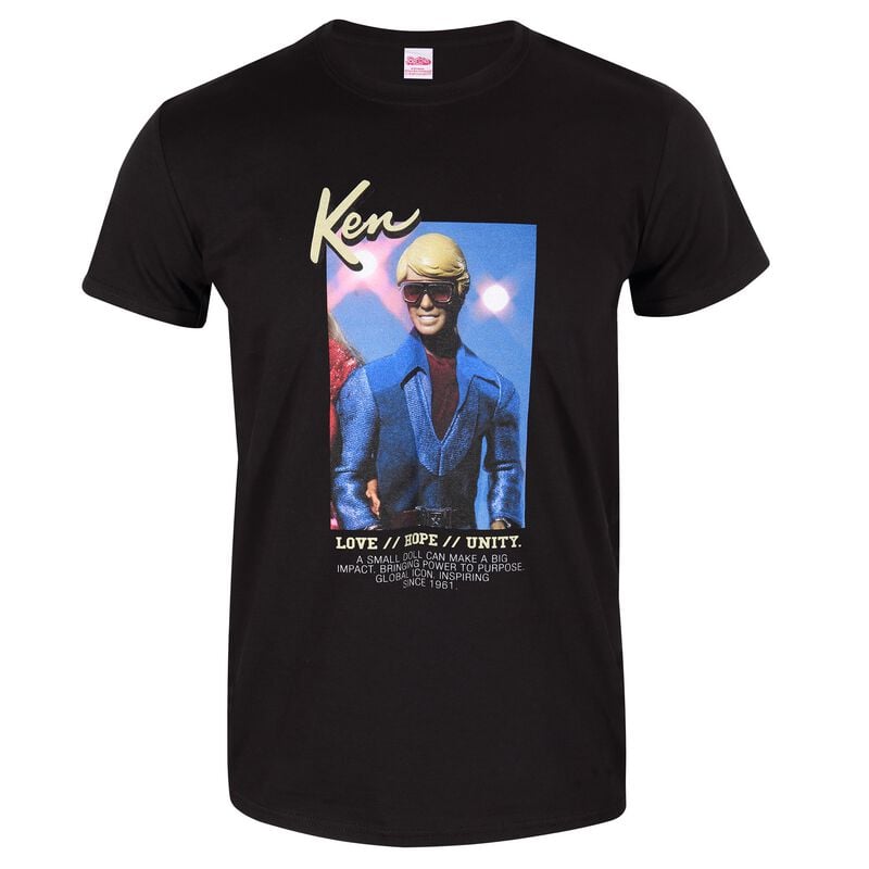 T-Shirt Manches courtes  de Barbie - Barbie - Ken - Love Hope Unity - S à M - pour Homme - noir - Barbie