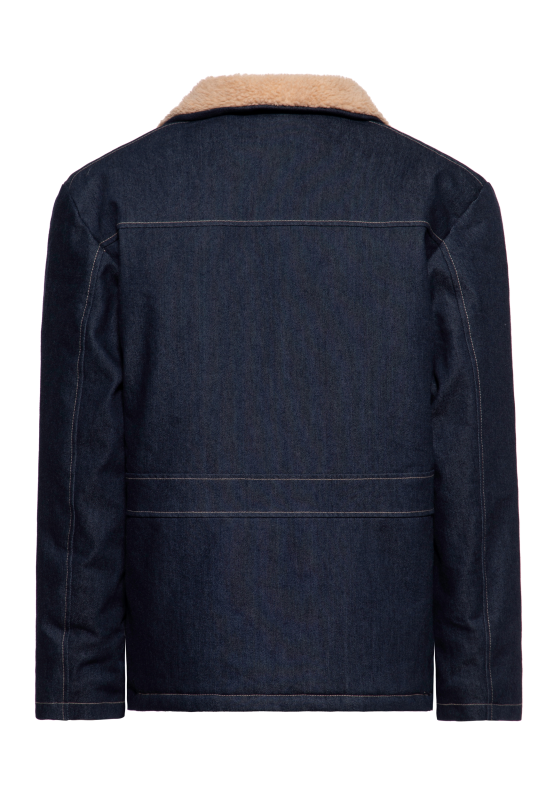 Veste d'hiver Rockabilly de King Kerosin - Winter Coat Dark Blue Wash - M à 3XL - pour Homme - bleu - King Kerosin - View 2