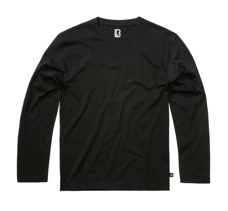 T-shirt manches longues  de Brandit - Haut Manches Longues Premium - S à 5XL - pour Homme - noir - Brandit