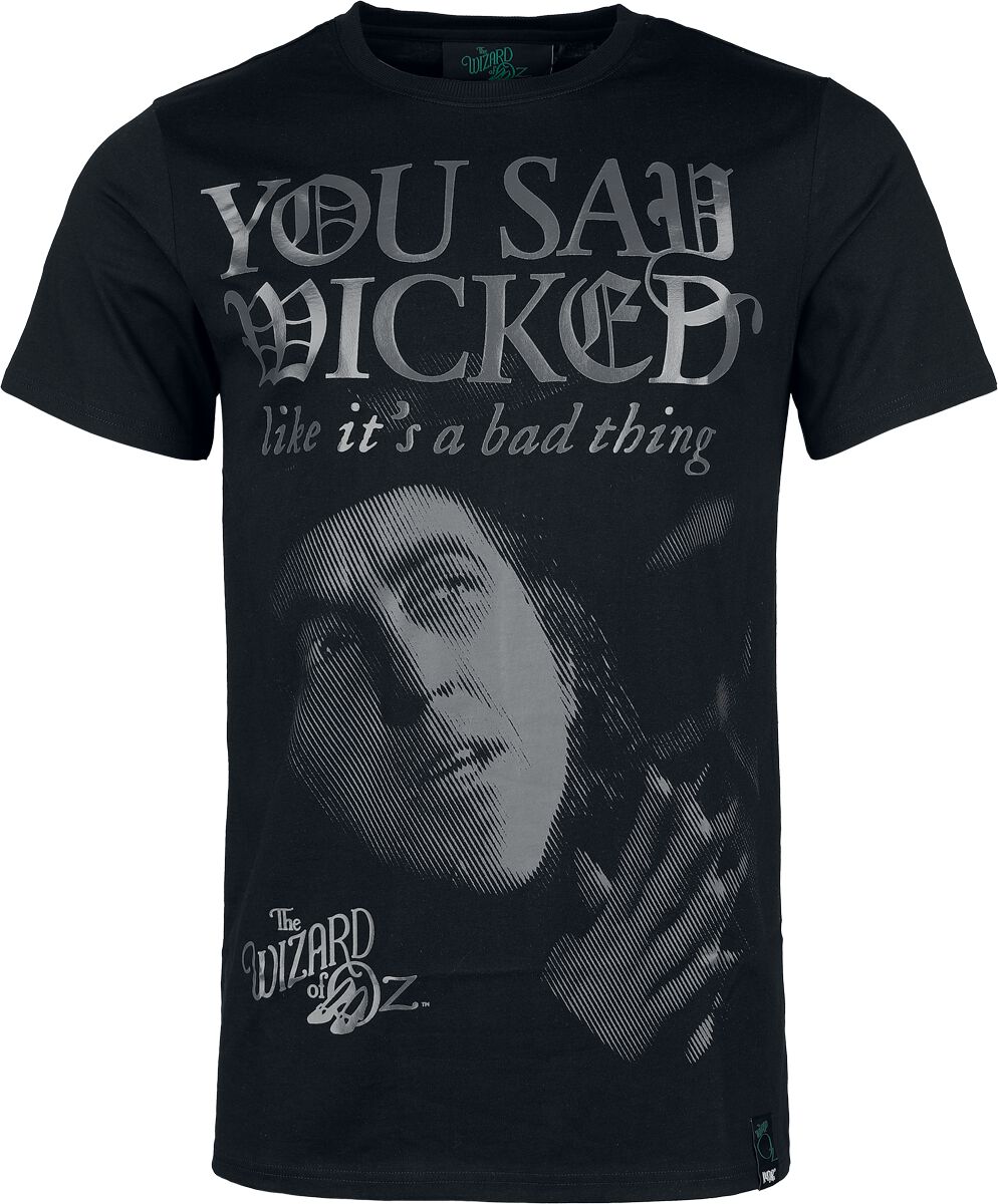 T-Shirt Manches courtes Gothic de Le Magicien d'Oz par Killstar - Say Wicked T-Shirt - XS à XXL - pour Homme - noir - Le Magicien d'Oz par Killstar