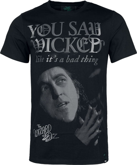 T-Shirt Manches courtes Gothic de Le Magicien d'Oz par Killstar - Say Wicked T-Shirt - XS à XXL - pour Homme - noir - Le Magicien d'Oz par Killstar