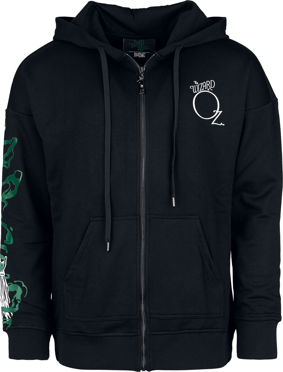 Sweat-shirt zippé à capuche Gothic de Le Magicien d'Oz par Killstar - The Witch is Dead - Sweat à Capuche - XS à M - pour Homme - noir - Le Magicien d'Oz par Killstar