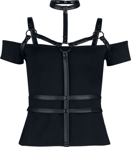 Top Gothic de KIHILIST by KILLSTAR - Tenebris Tribe Top - XS à 4XL - pour Femme - noir - KIHILIST by KILLSTAR