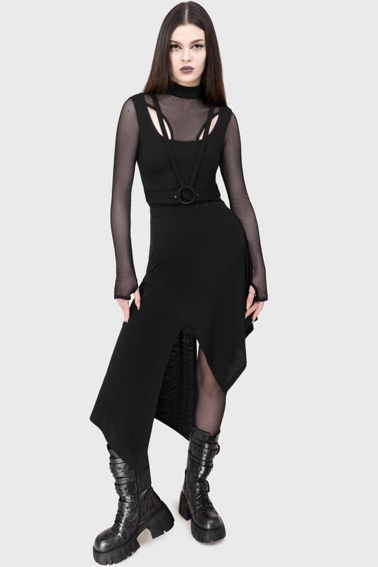 Jupe courte Gothic de KIHILIST by KILLSTAR - Crimsolite Skirt - XS à 4XL - pour Femme - noir - KIHILIST by KILLSTAR