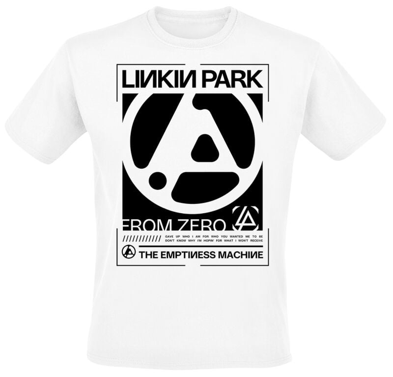 T-Shirt Manches courtes  de Linkin Park - From Zero The Emptiness Block - S à 5XL - pour Homme - blanc - Linkin Park
