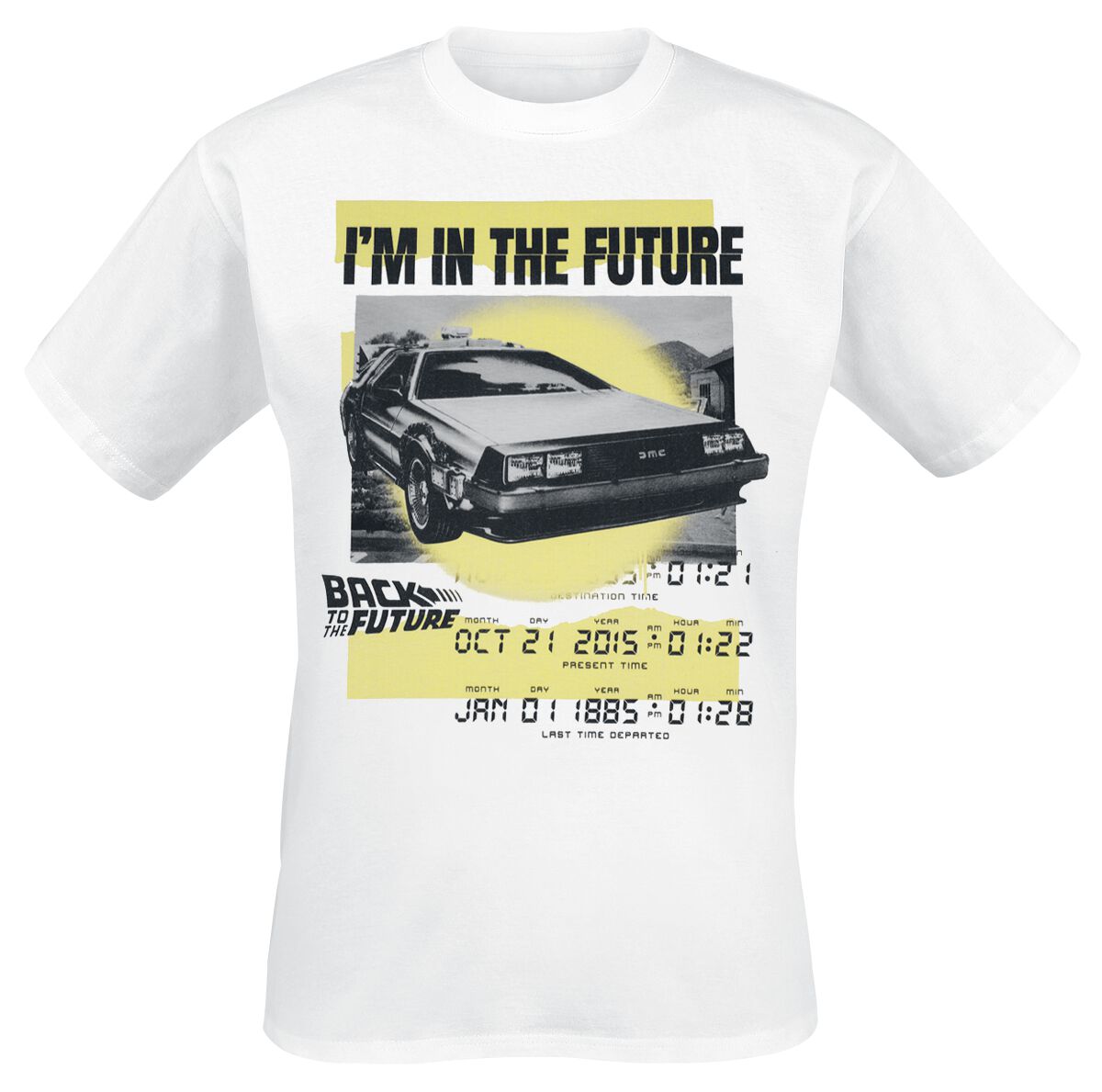 T-Shirt Manches courtes  de Retour Vers Le Futur - I'm In The Future - S à XXL - pour Homme - blanc - Retour Vers Le Futur