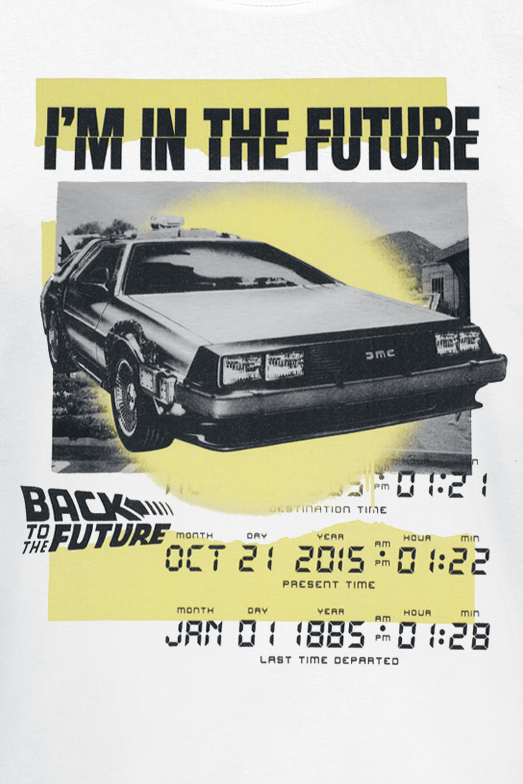 T-Shirt Manches courtes  de Retour Vers Le Futur - I'm In The Future - S à XXL - pour Homme - blanc - Retour Vers Le Futur - View 2