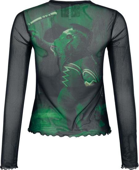 T-shirt manches longues Gothic de Le Magicien d'Oz par Killstar - Truly Wicked - Haut Mesh - XS à XXL - pour Femme - vert - Le Magicien d'Oz par Killstar - View 2