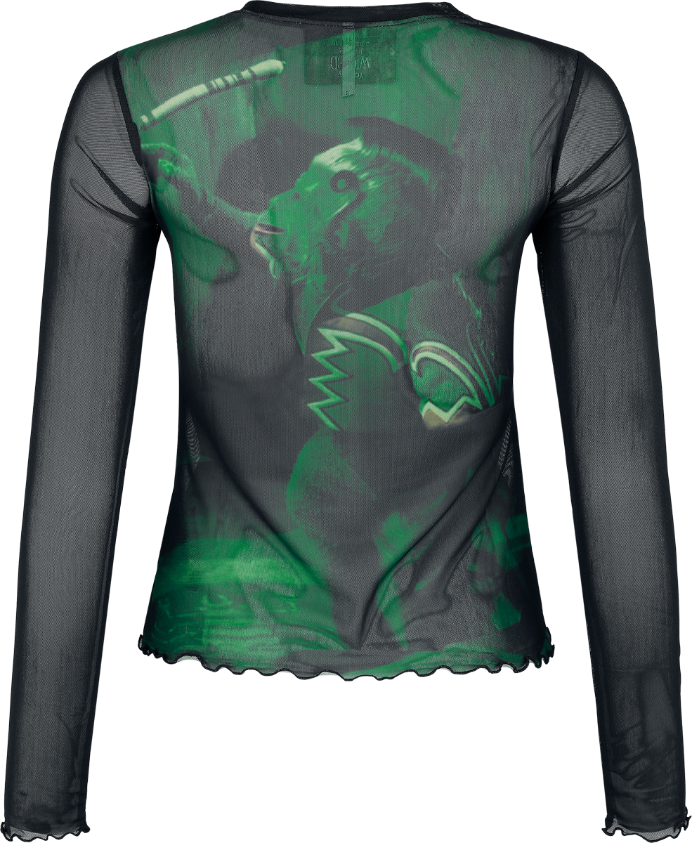 T-shirt manches longues Gothic de Le Magicien d'Oz par Killstar - Truly Wicked - Haut Mesh - XS à XL - pour Femme - vert - Le Magicien d'Oz par Killstar - View 2