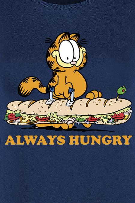 T-Shirt Manches courtes  de Garfield - Always Hungry - L - pour Femme - marine - Garfield - View 2