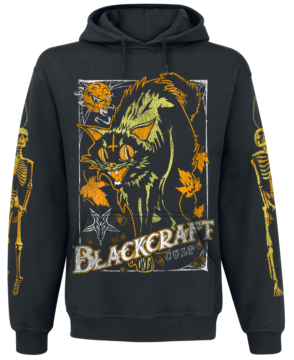 Sweat-shirt à capuche Gothic de Blackcraft Cult - Chat d'Halloween Vintage - Veste à Capuche - L à XXL - pour Homme - noir - Blackcraft Cult - View 2