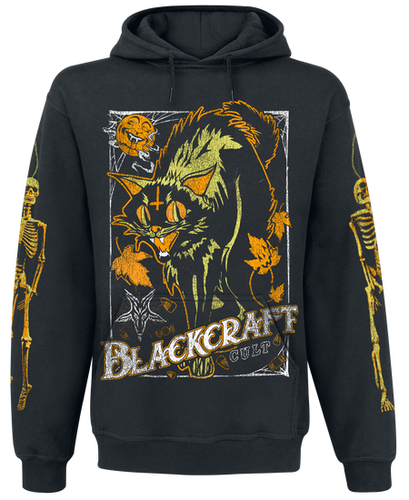 Sweat-shirt à capuche Gothic de Blackcraft Cult - Chat d'Halloween Vintage - Veste à Capuche - L à XXL - pour Homme - noir - Blackcraft Cult - View 2
