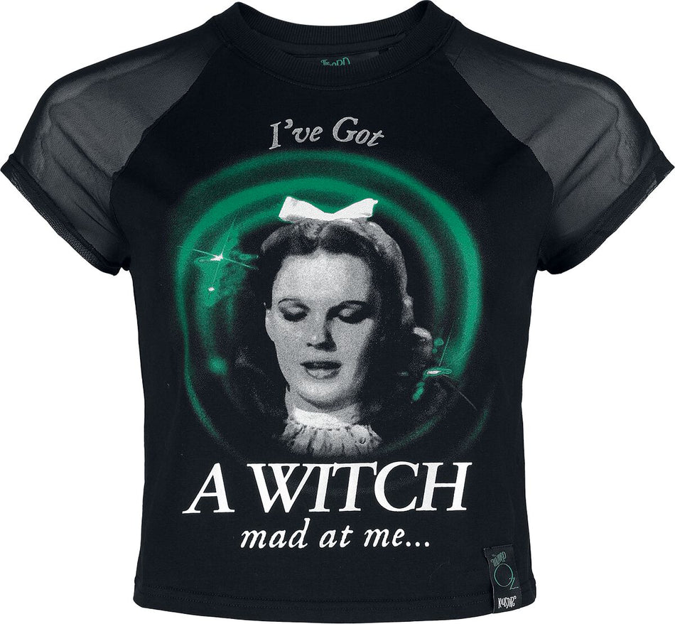 T-Shirt Manches courtes Gothic de Le Magicien d'Oz par Killstar - I Wish I Wasn't There Baby Tee - XS à XXL - pour Femme - noir - Le Magicien d'Oz par Killstar