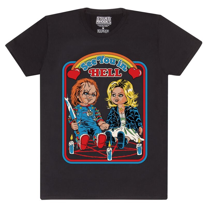 T-Shirt Manches courtes Fun de Steven Rhodes - Steven Rhodes x Chucky See You In Hell - S à XXL - pour Homme - noir - Steven Rhodes