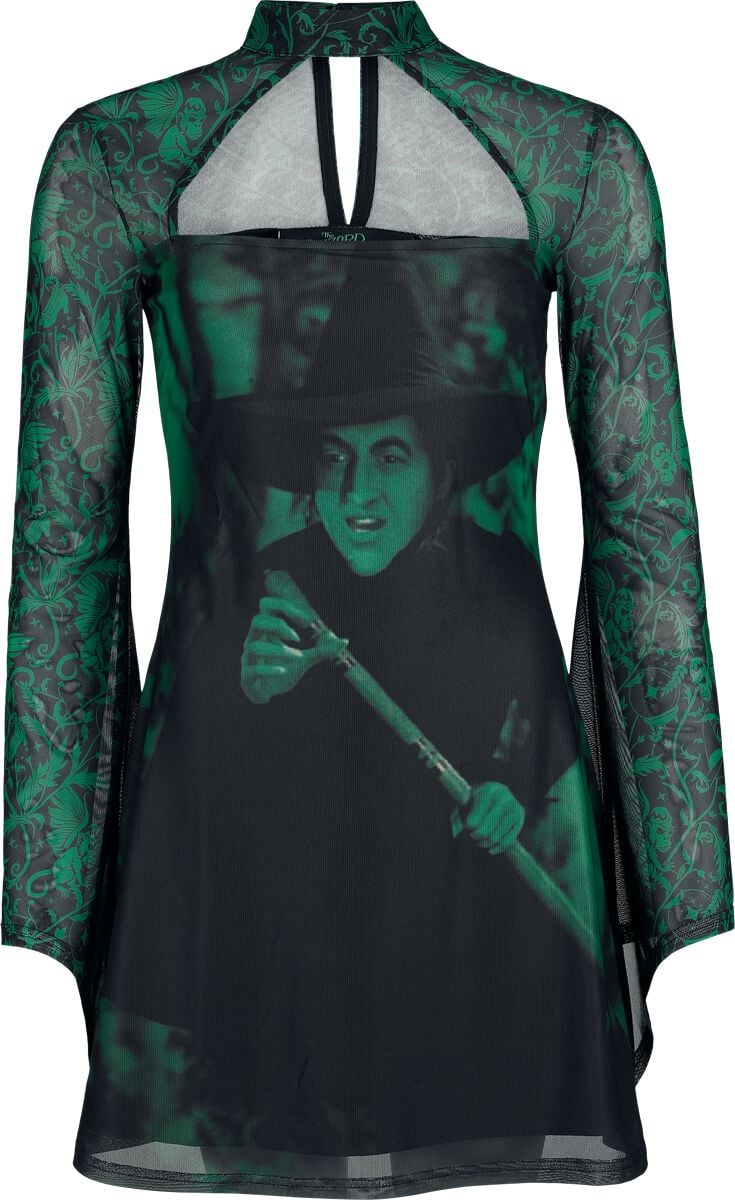 Robe courte Gothic de Le Magicien d'Oz par Killstar - Truly Wicked - Robe Courte - XS à L - pour Femme - noir/vert - Le Magicien d'Oz par Killstar
