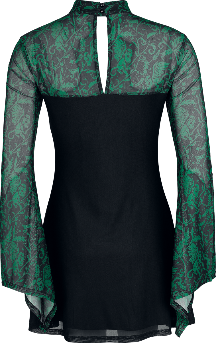 Robe courte Gothic de Le Magicien d'Oz par Killstar - Truly Wicked - Robe Courte - XS à L - pour Femme - noir/vert - Le Magicien d'Oz par Killstar - View 2