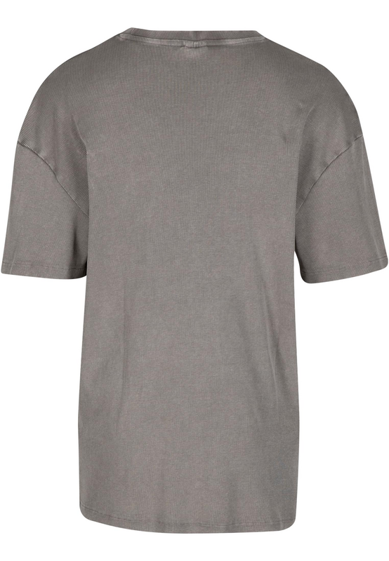 T-Shirt Manches courtes  de Urban Classics - T-Shirt Côtelé Look Délavé - S à XXL - pour Homme - gris clair - Urban Classics - View 2
