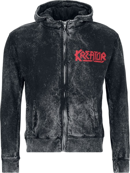 Sweat-shirt zippé à capuche  de Kreator - Pleasure To Kill - S à XXL - pour Homme - anthracite - Kreator