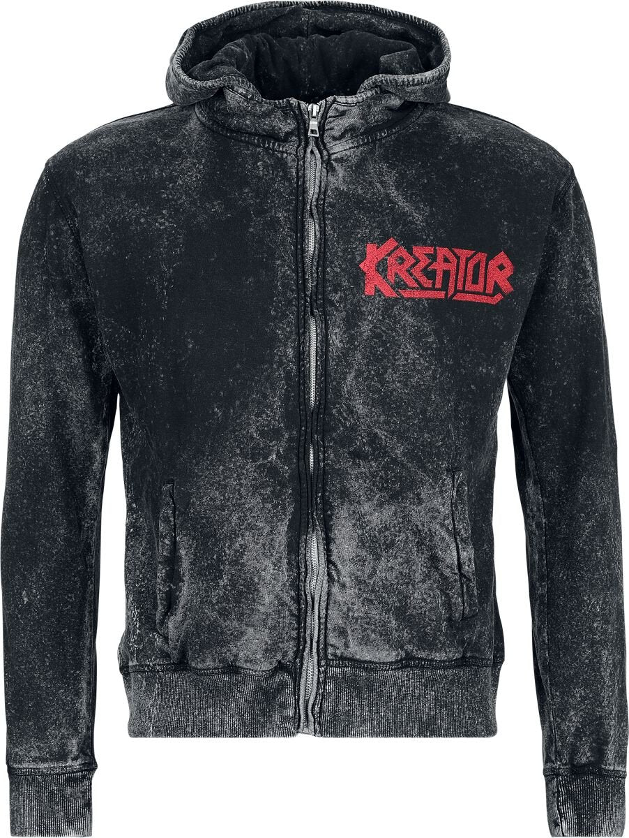 Sweat-shirt zippé à capuche  de Kreator - Pleasure To Kill - S à XXL - pour Homme - anthracite - Kreator