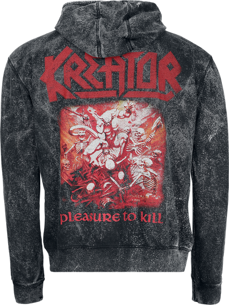 Sweat-shirt zippé à capuche  de Kreator - Pleasure To Kill - S à XXL - pour Homme - anthracite - Kreator - View 2
