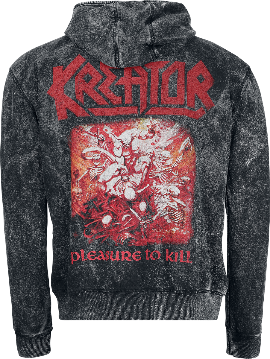 Sweat-shirt zippé à capuche  de Kreator - Pleasure To Kill - S à XXL - pour Homme - anthracite - Kreator - View 2
