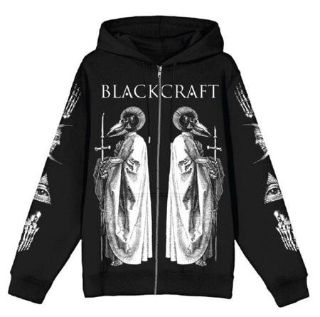Sweat-shirt zippé à capuche Gothic de Blackcraft Cult - Ram Priest - Veste à Capuche - M à XXL - pour Homme - noir - Blackcraft Cult