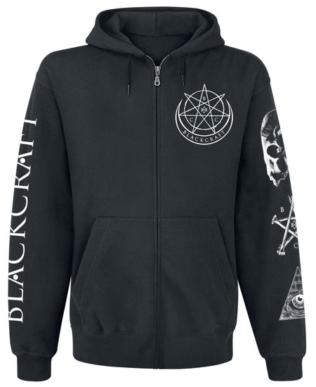 Sweat-shirt zippé à capuche Gothic de Blackcraft Cult - Evil Eye Bonfire FB Zip Hoodie - M à 4XL - pour Homme - noir - Blackcraft Cult
