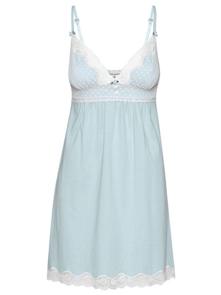 Chemise de nuit Rockabilly de Vive Maria - My Nostalgia - Lingerie - XS à L - pour Femme - bleu/blanc - Vive Maria