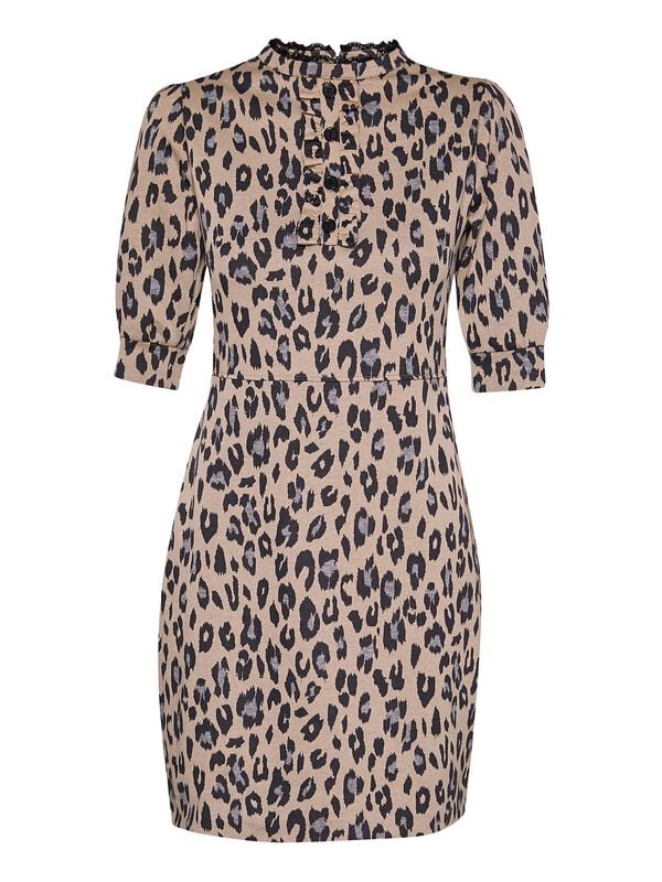 Robe mi-longue Rockabilly de Vive Maria - Rêve Léopard - Robe Imprimée - XS à S - pour Femme - marron/noir - Vive Maria