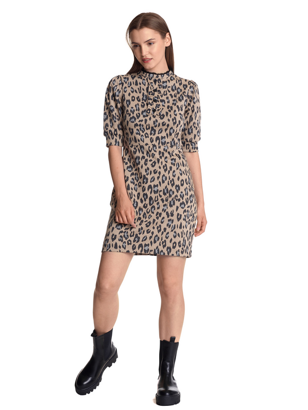 Robe mi-longue Rockabilly de Vive Maria - Rêve Léopard - Robe Imprimée - XS à S - pour Femme - marron/noir - Vive Maria - View 2