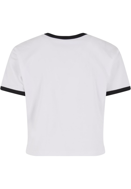 T-Shirt Manches courtes  de Urban Classics - Contraste Rétro - T-Shirt - XS à XL - pour Femme - blanc/noir - Urban Classics - View 2