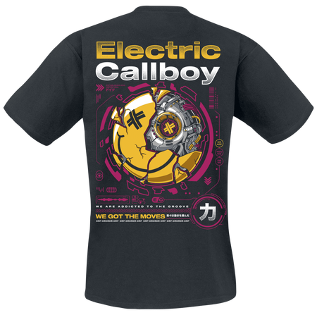 T-Shirt Manches courtes  de Electric Callboy - Moves Tech Smile - S à 3XL - pour Homme - noir - Electric Callboy - View 2