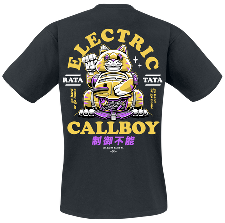 T-Shirt Manches courtes  de Electric Callboy - Ratatata Lucky Cat - S à 3XL - pour Homme - noir - Electric Callboy - View 2