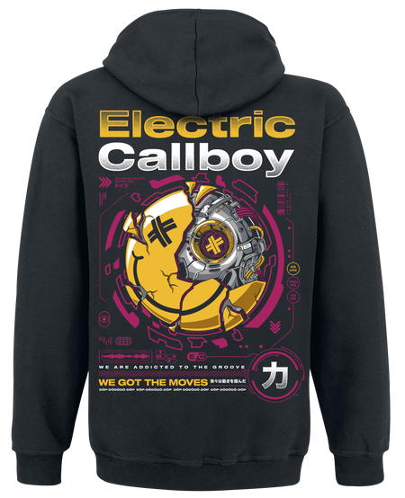 Sweat-shirt à capuche  de Electric Callboy - Moves Tech Smile - S à XXL - pour Homme - noir - Electric Callboy - View 2