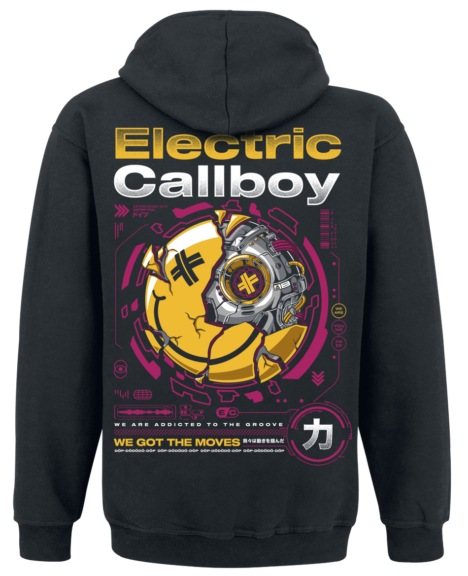 Sweat-shirt à capuche  de Electric Callboy - Moves Tech Smile - S à XXL - pour Homme - noir - Electric Callboy - View 2