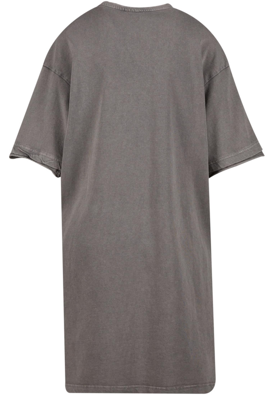 Robe mi-longue  de Urban Classics - Robe T-Shirt Jersey Look Délavé - XS à S - pour Femme - gris - Urban Classics - View 2