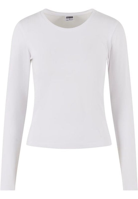 T-shirt manches longues  de Urban Classics - Basic Super Slim - Haut Manches Longues - XS à XL - pour Femme - blanc - Urban Classics