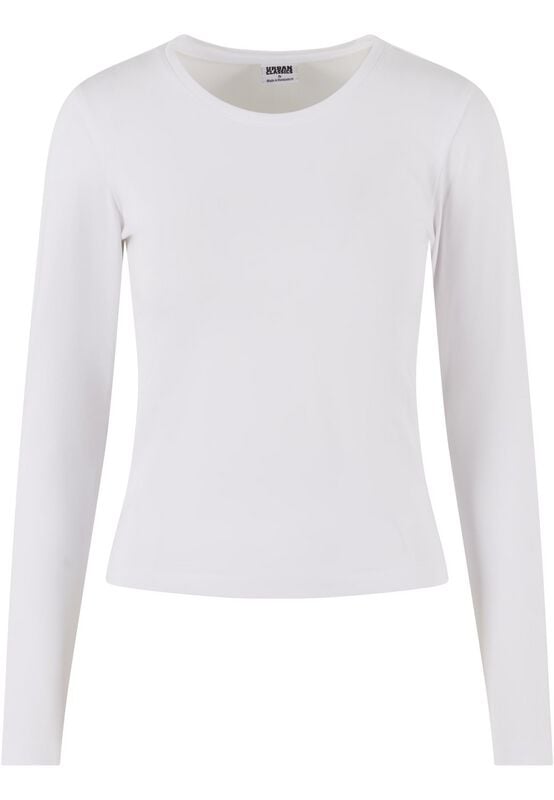 T-shirt manches longues  de Urban Classics - Basic Super Slim - Haut Manches Longues - XS à XL - pour Femme - blanc - Urban Classics