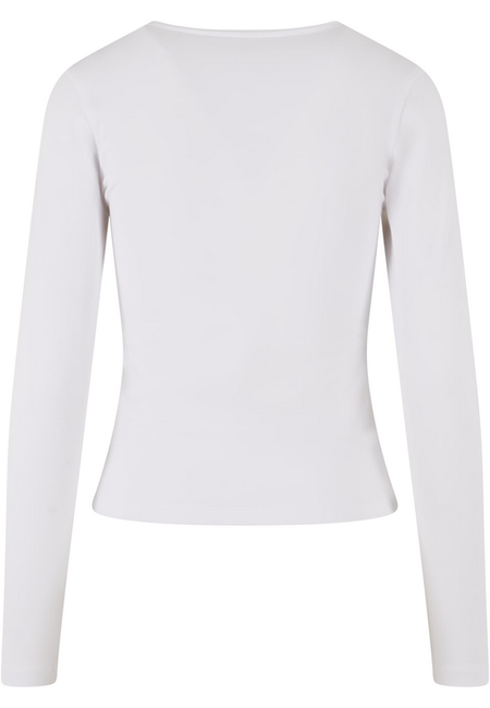 T-shirt manches longues  de Urban Classics - Basic Super Slim - Haut Manches Longues - XS à XL - pour Femme - blanc - Urban Classics - View 2