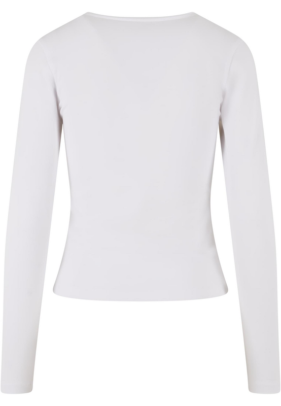 T-shirt manches longues  de Urban Classics - Basic Super Slim - Haut Manches Longues - XS à XL - pour Femme - blanc - Urban Classics - View 2