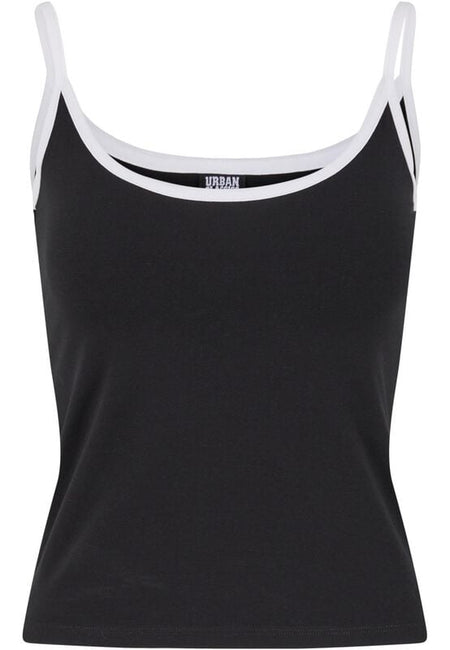 Top  de Urban Classics - Contraste Basique - Haut (Lot de 2) - S à XL - pour Femme - noir/blanc - Urban Classics