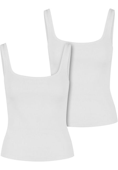 Top  de Urban Classics - Débardeurs Côtelés (Lot de 2) - XS à XL - pour Femme - blanc - Urban Classics