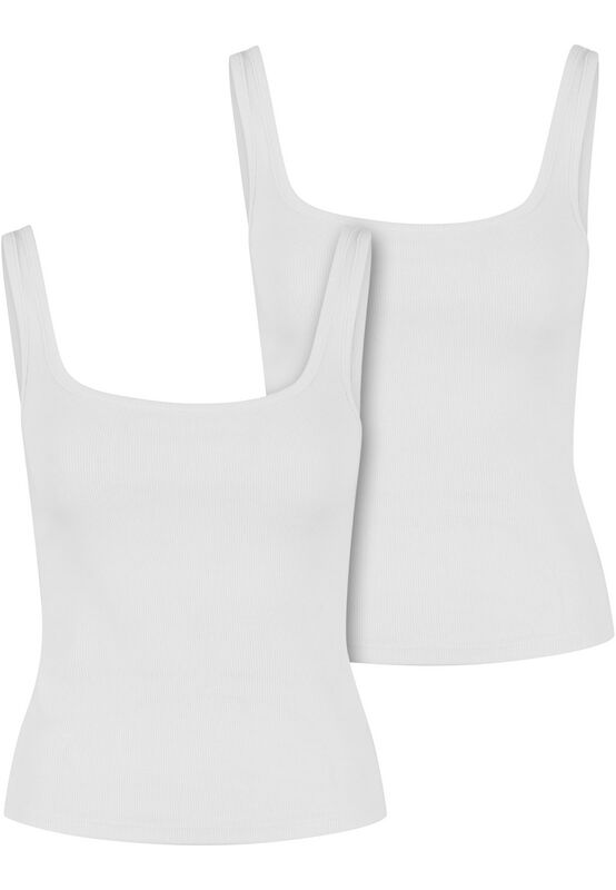 Top  de Urban Classics - Débardeurs Côtelés (Lot de 2) - XS à XL - pour Femme - blanc - Urban Classics