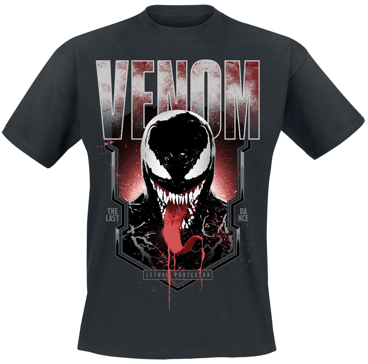T-Shirt Manches courtes Disney de Venom (Marvel) - Lethal Protector - S à M - pour Homme - noir - Venom (Marvel)