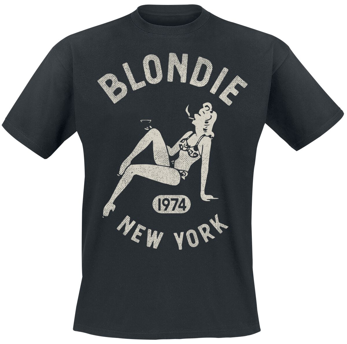 T-Shirt Manches courtes  de Blondie - Bar Girl 1984 - S à XL - pour Homme - noir - Blondie
