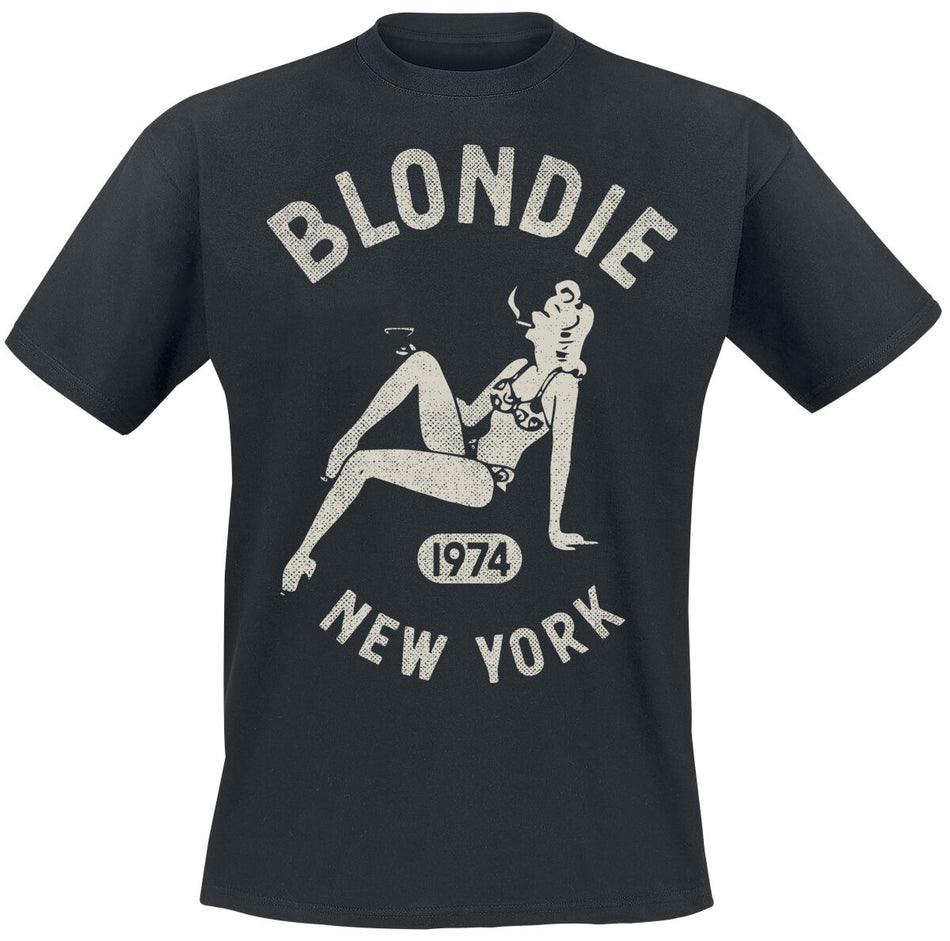 T-Shirt Manches courtes  de Blondie - Bar Girl 1984 - S à XL - pour Homme - noir - Blondie