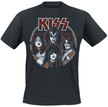 T-Shirt Manches courtes  de Kiss - Chained - S à L - pour Homme - noir - Kiss