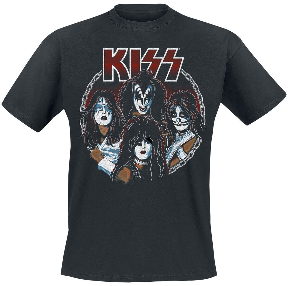 T-Shirt Manches courtes  de Kiss - Chained - S à L - pour Homme - noir - Kiss