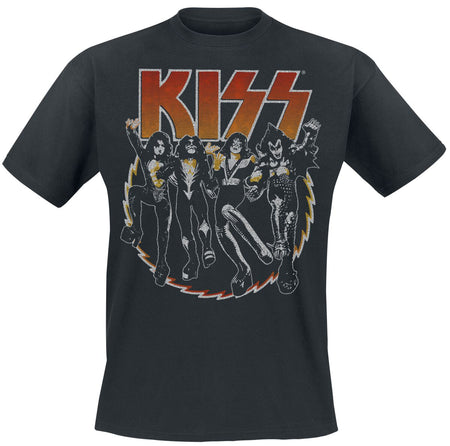T-Shirt Manches courtes  de Kiss - Vintage Saw - S à 3XL - pour Homme - noir - Kiss